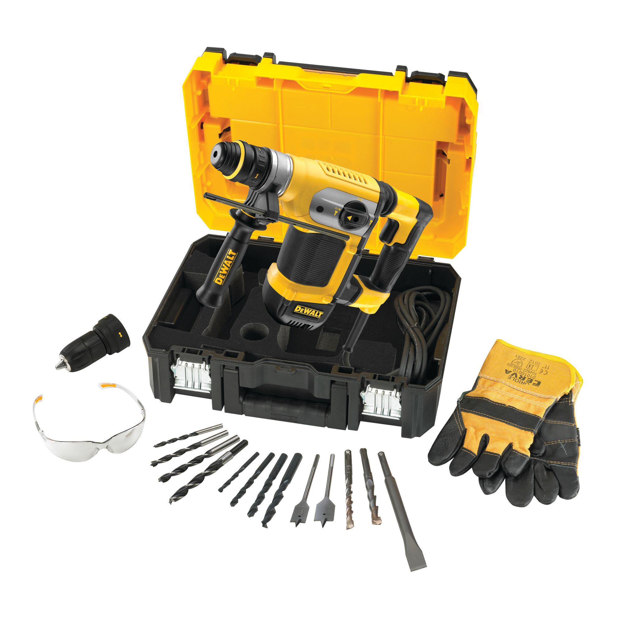 Perforateur SDS-plus 1000W 4.2J + accessoires Dewalt D25417KT-QS
