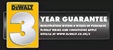 Information garantie 3 ans Dewalt